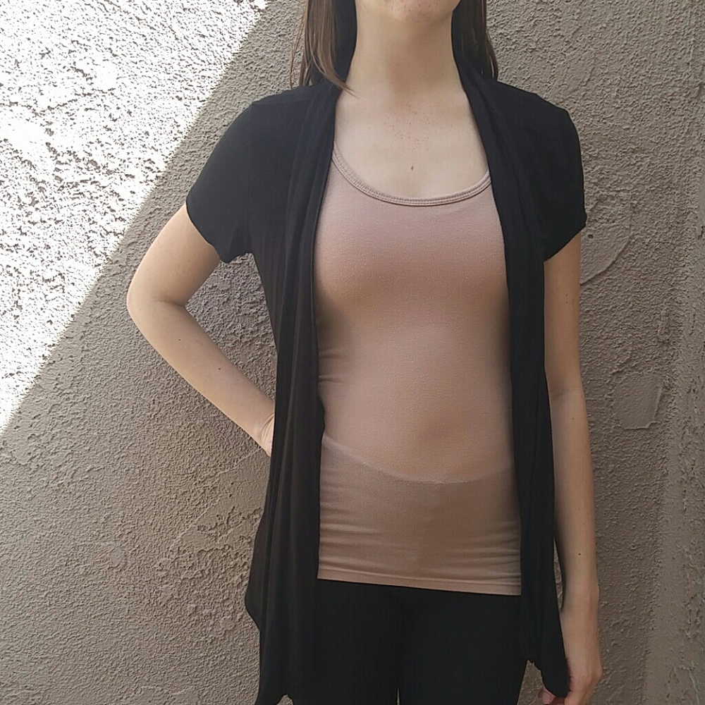 LAST CHANCE 🎉 Black short sleeve cardigan